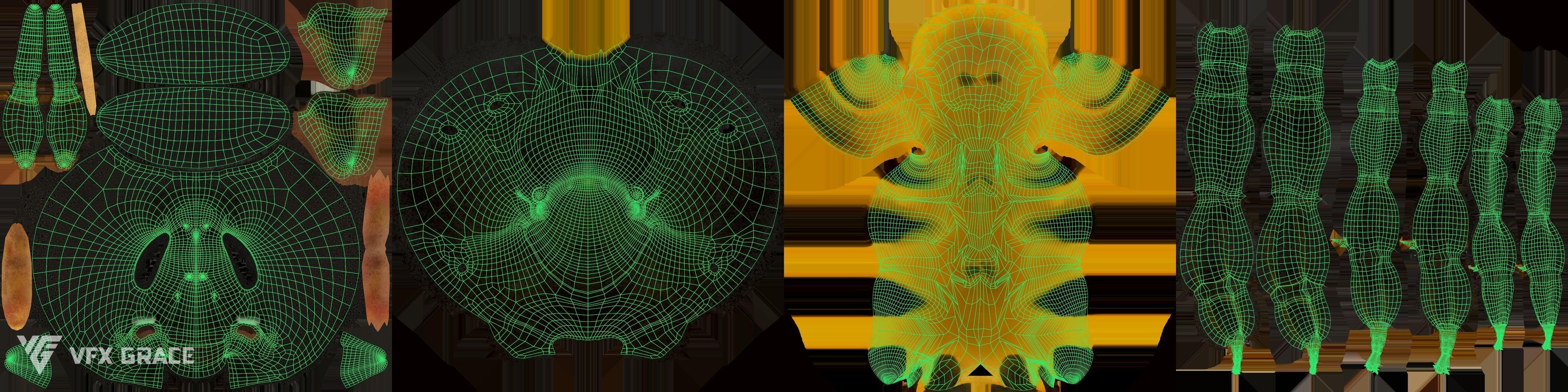 Honey bee Rig - MAYA 3D model_19