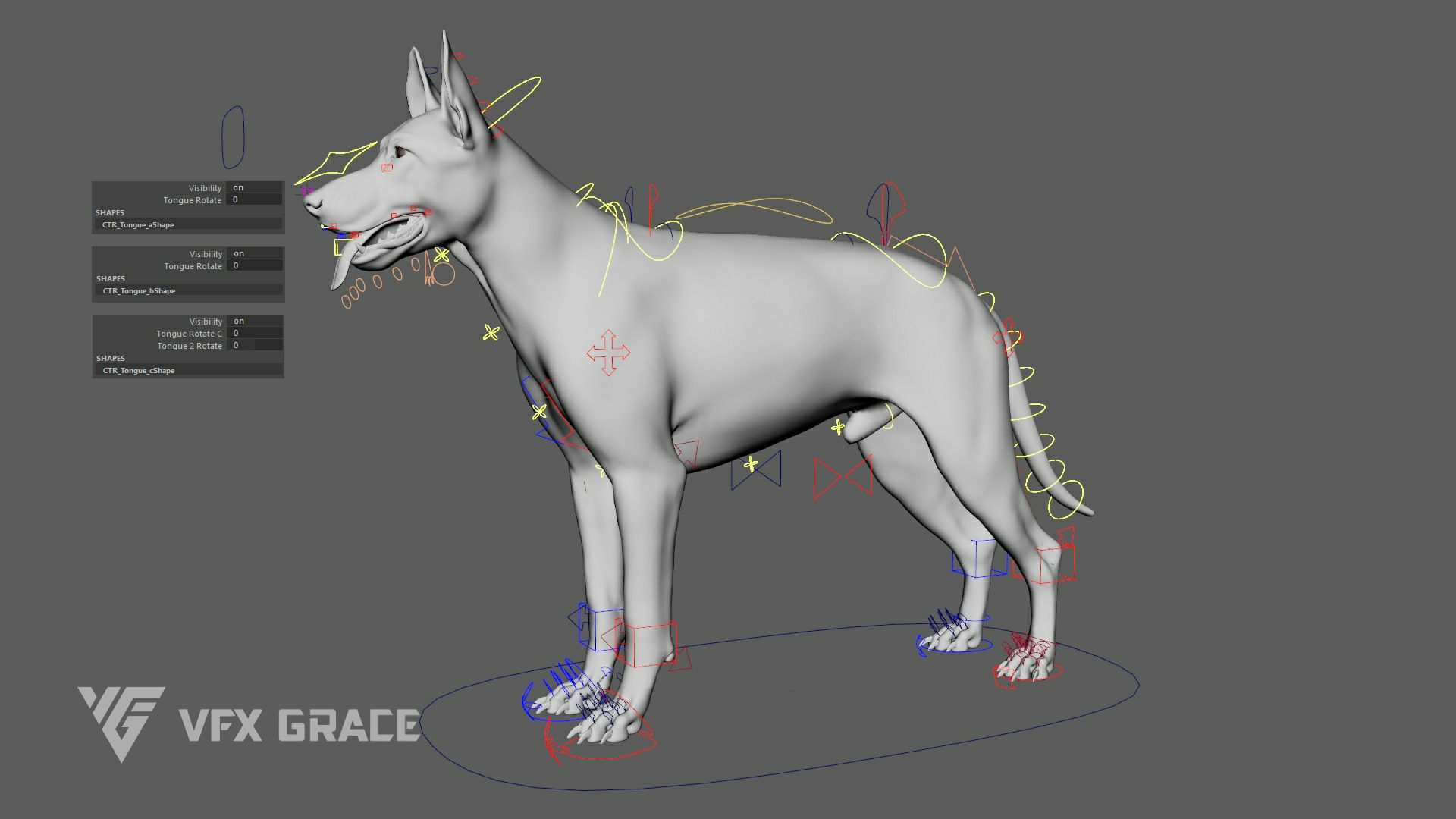 German Shepherd Rig - MAYA 3D model_14