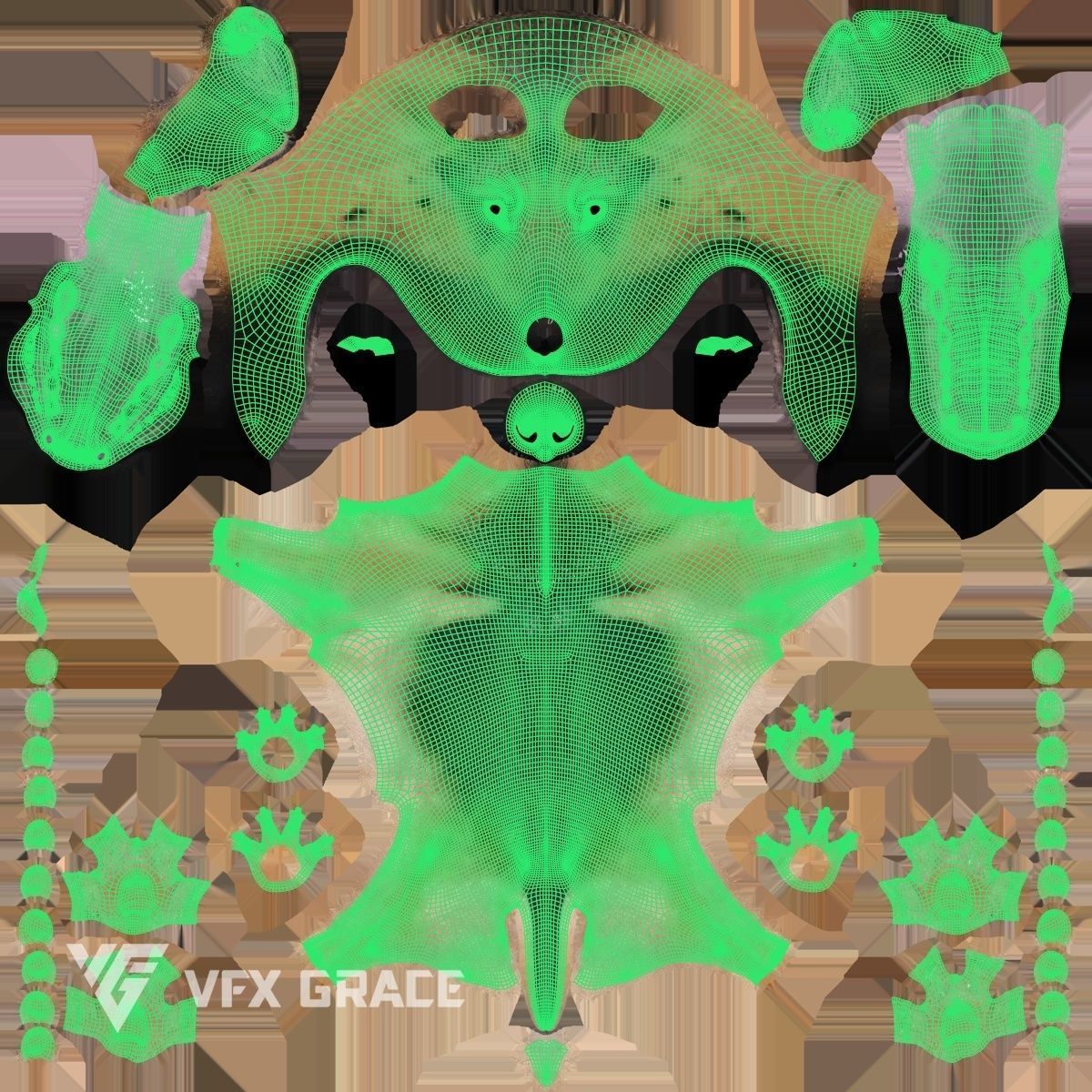 German Shepherd Rig - MAYA 3D model_16