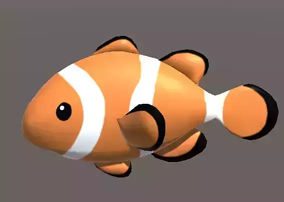Low-Poly Clownfish