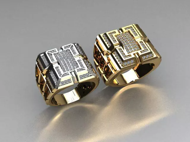 2 men rings 3D print model