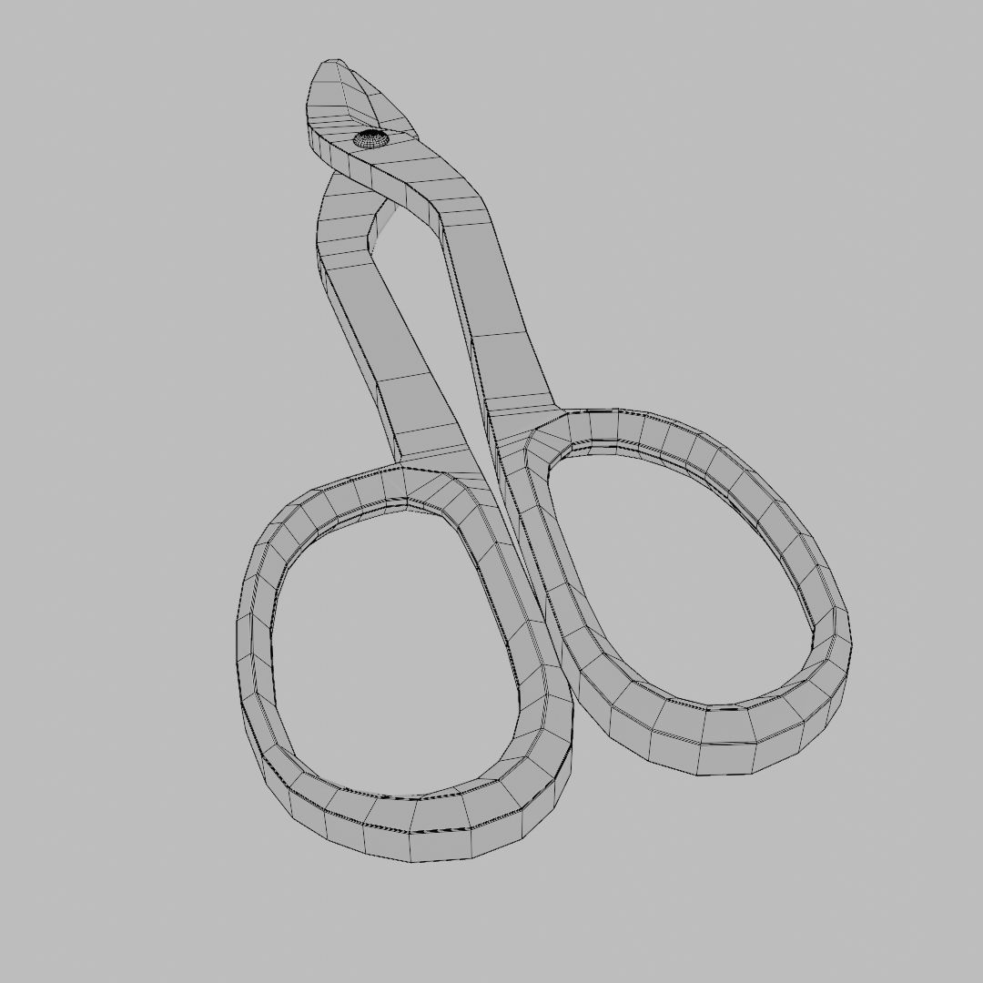 Tin Snips Low-poly 3D model_13