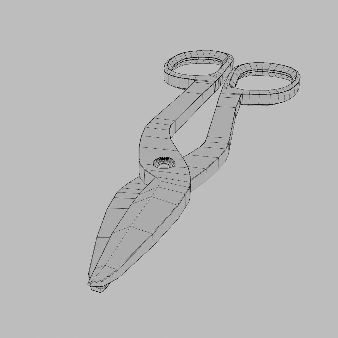 Tin Snips Low-poly 3D model_8