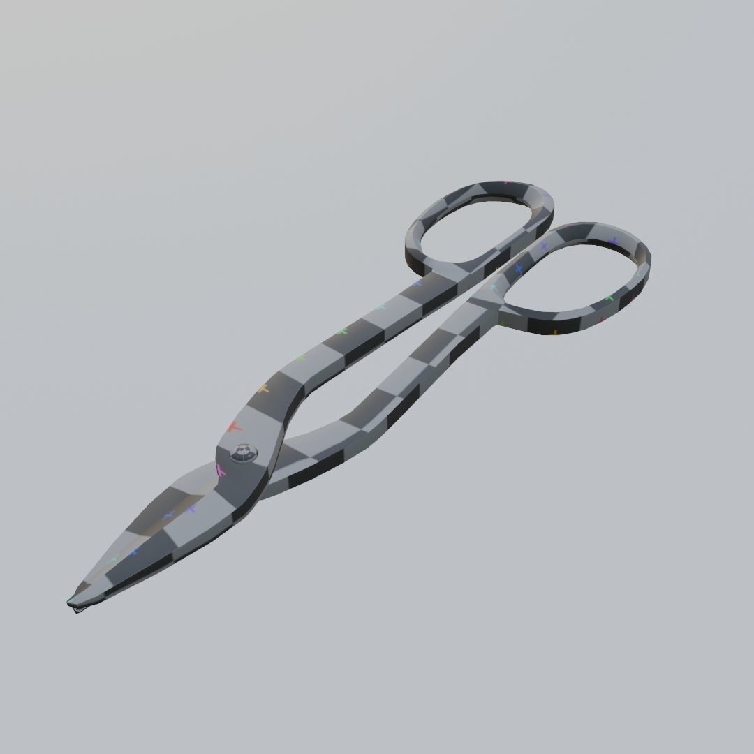 Tin Snips Low-poly 3D model_17