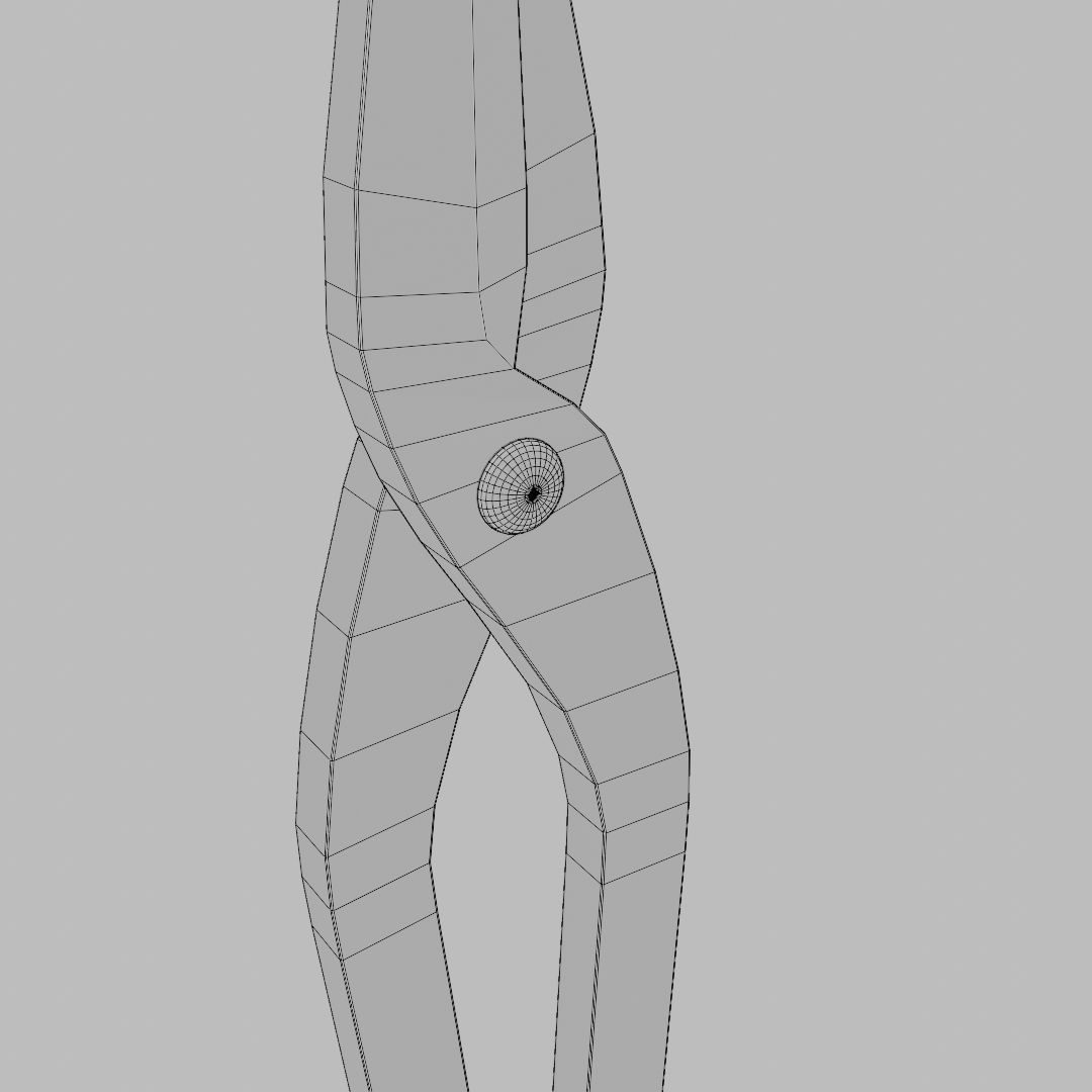 Tin Snips Low-poly 3D model_7