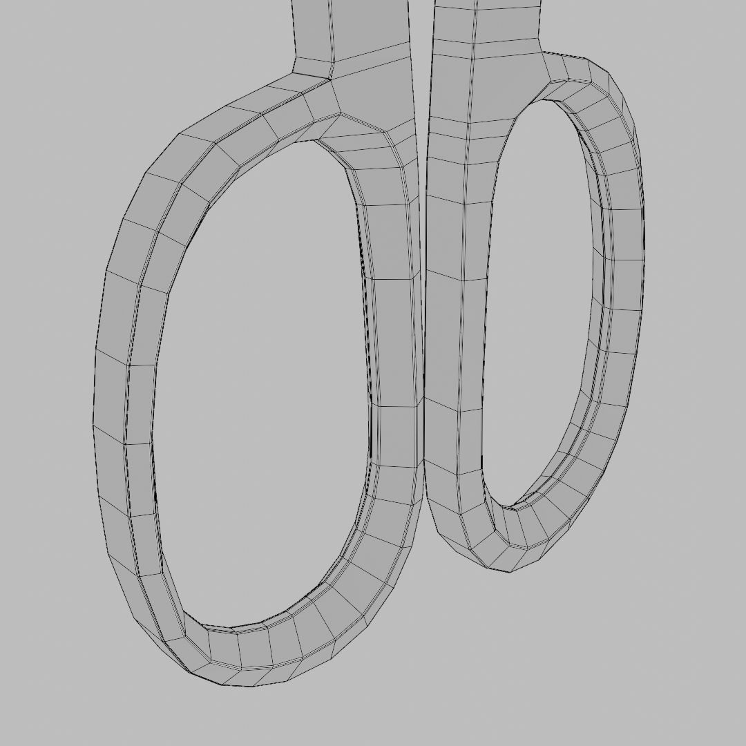 Tin Snips Low-poly 3D model_10