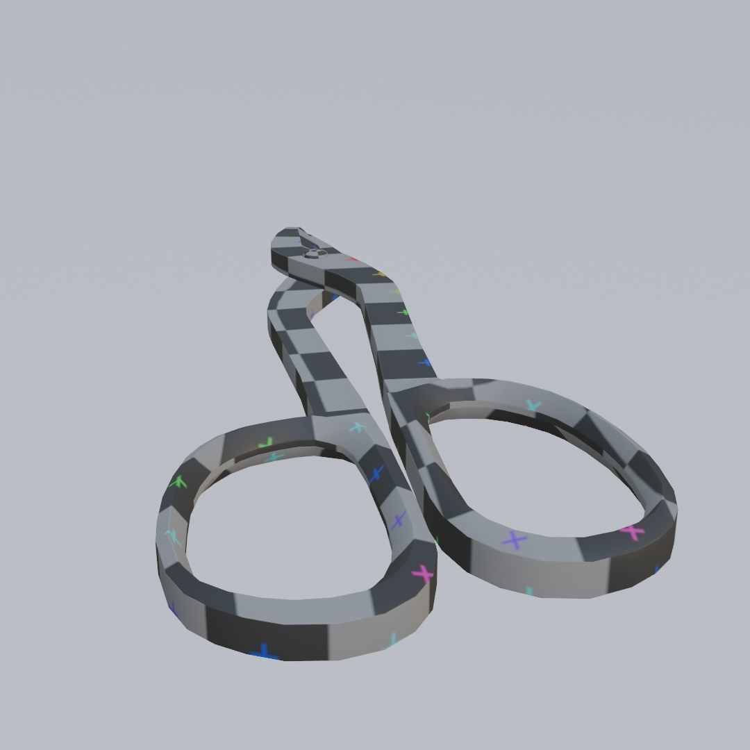 Tin Snips Low-poly 3D model_15