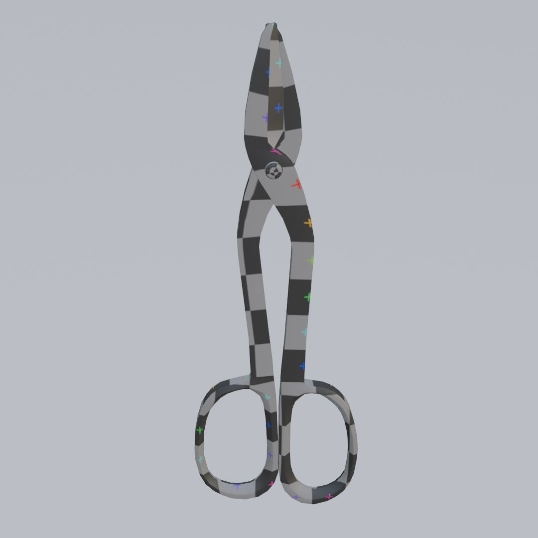 Tin Snips Low-poly 3D model_16