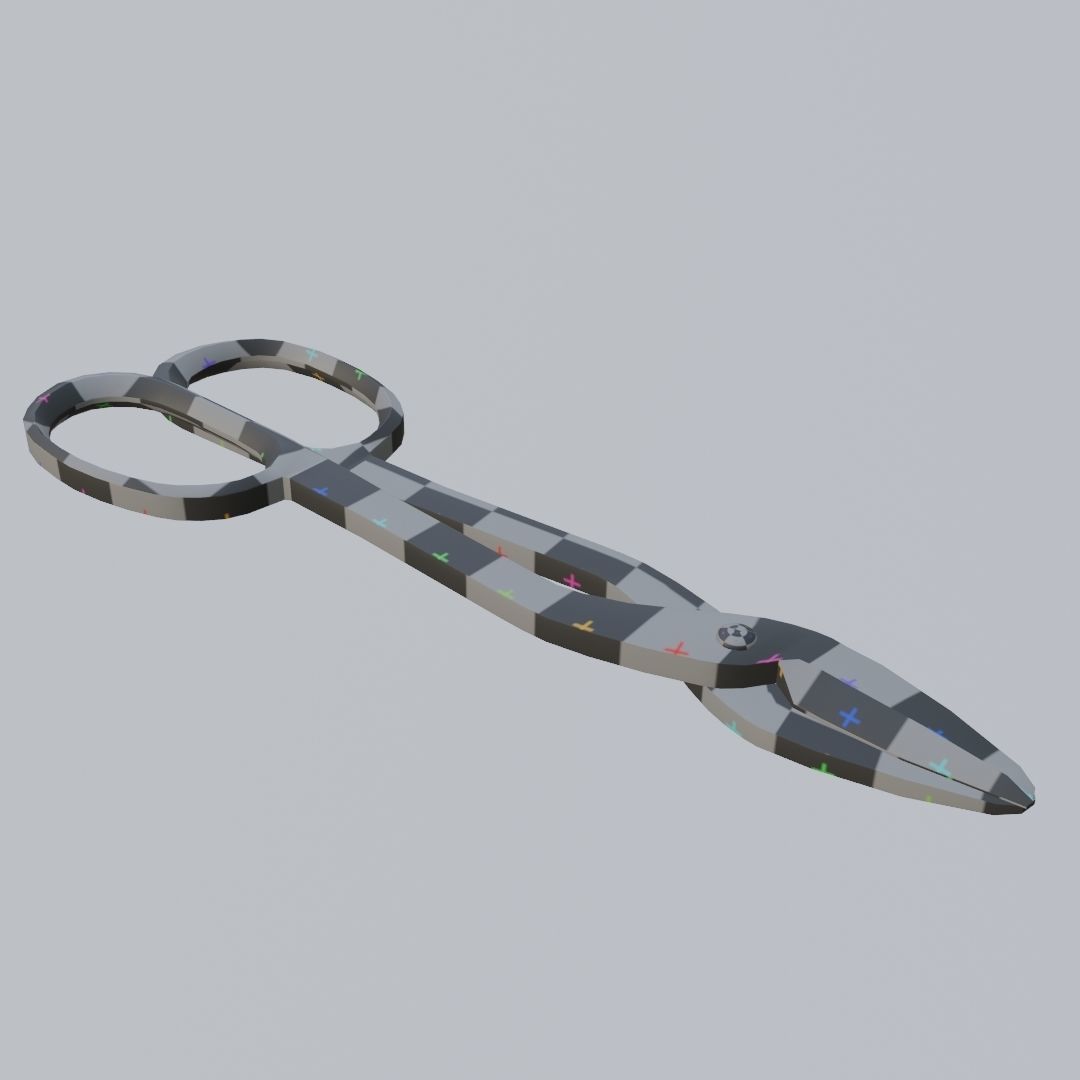 Tin Snips Low-poly 3D model_14