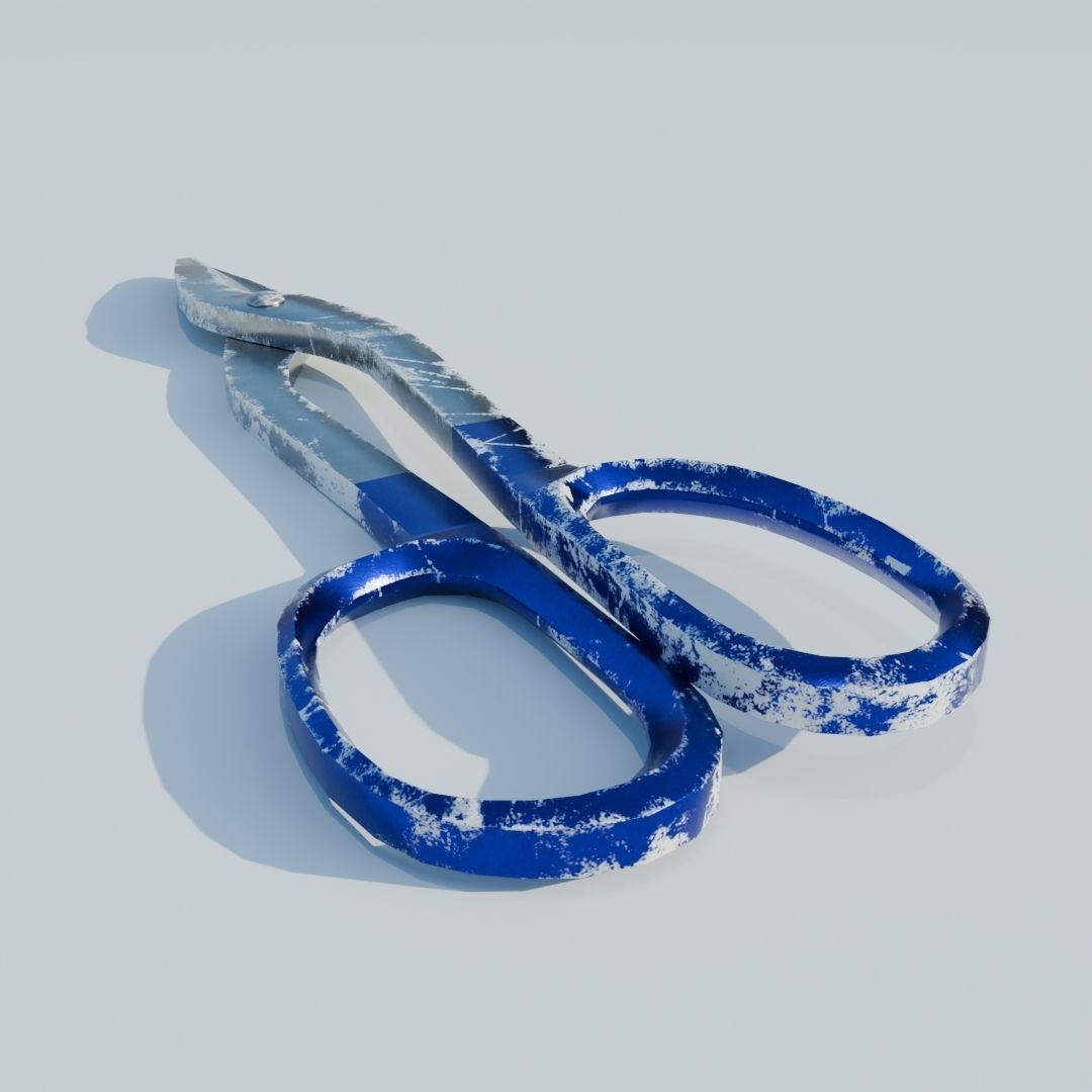Tin Snips Low-poly 3D model_3