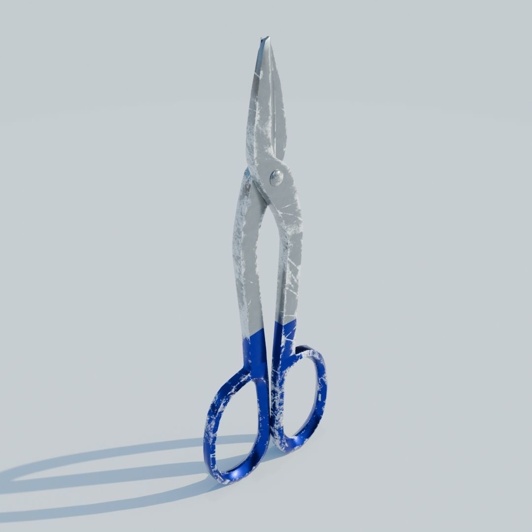 Tin Snips Low-poly 3D model_2