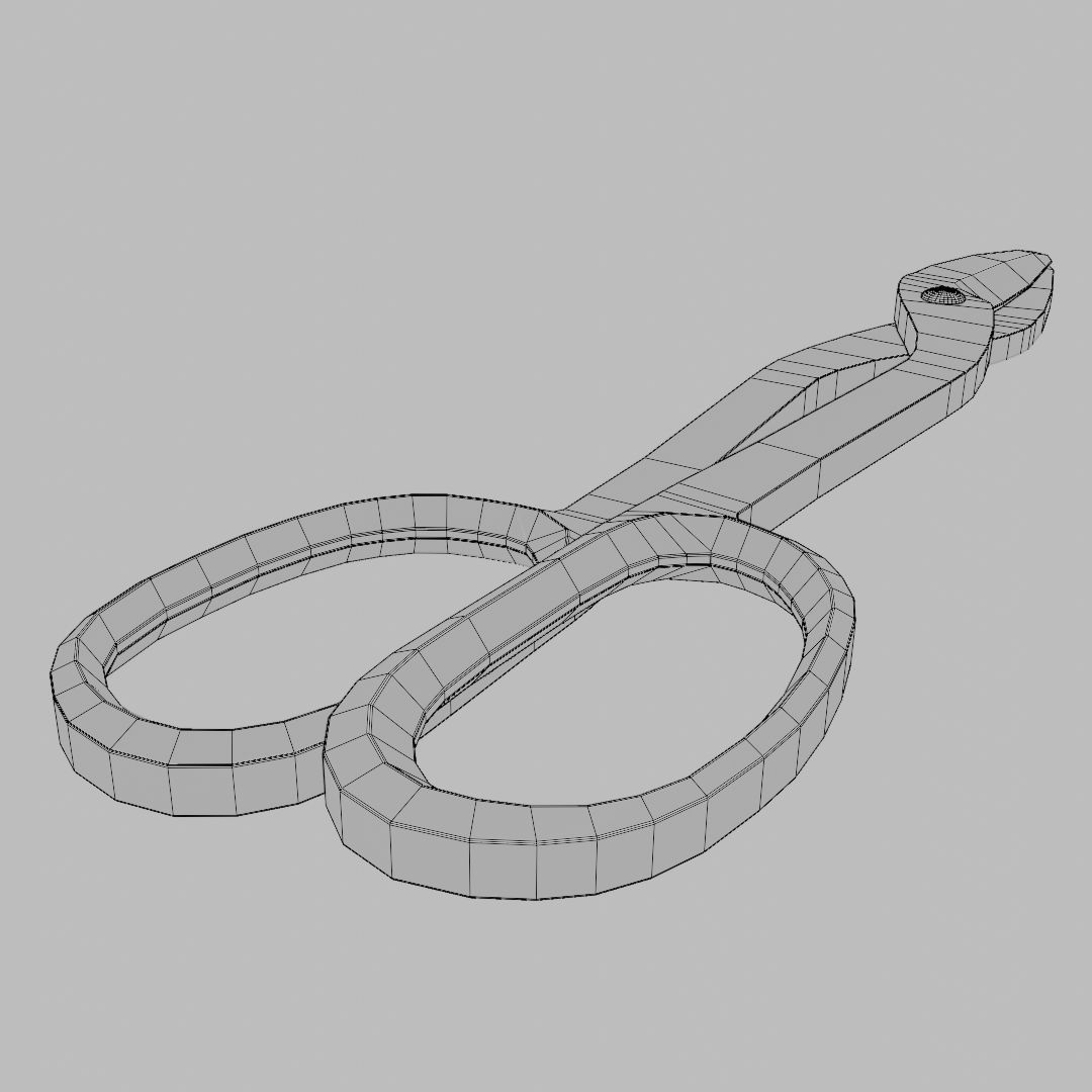 Tin Snips Low-poly 3D model_11