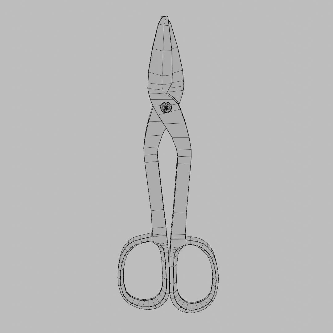 Tin Snips Low-poly 3D model_9