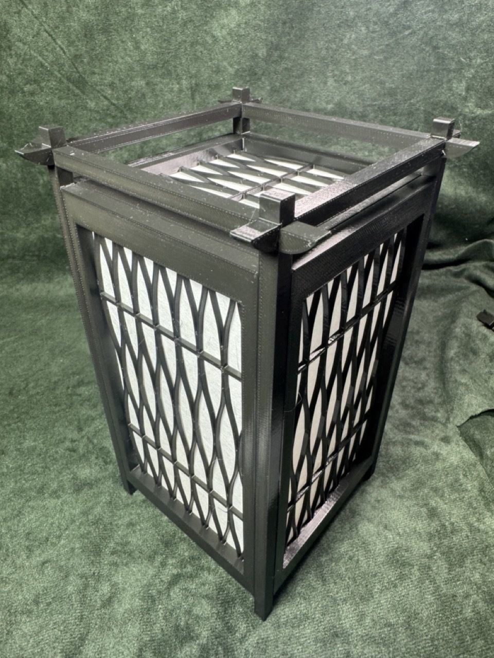 Kumiko Japanese Shoji Lantern - Nawame 3D print model_3