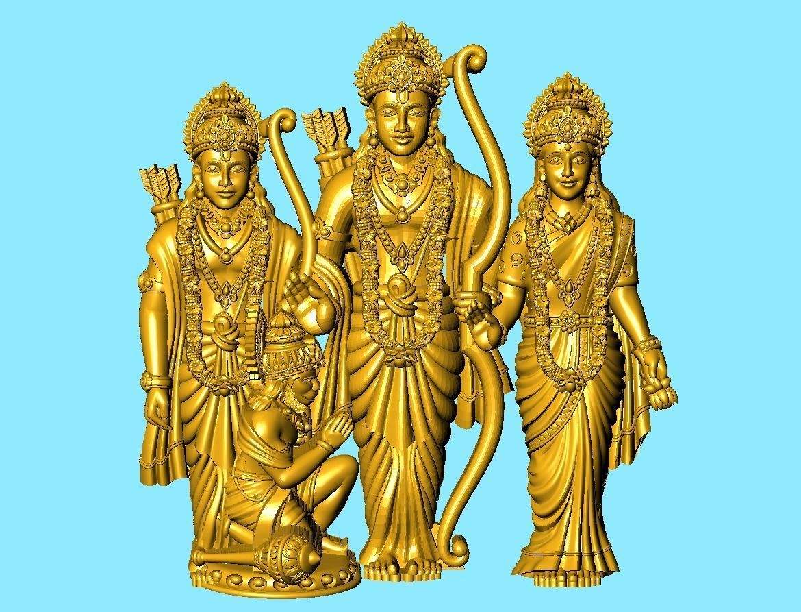 Ram lakshman sita hanuman  3D print model_2