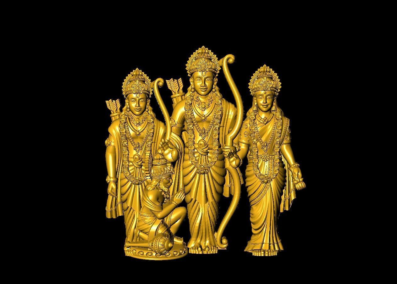 Ram lakshman sita hanuman  3D print model_1