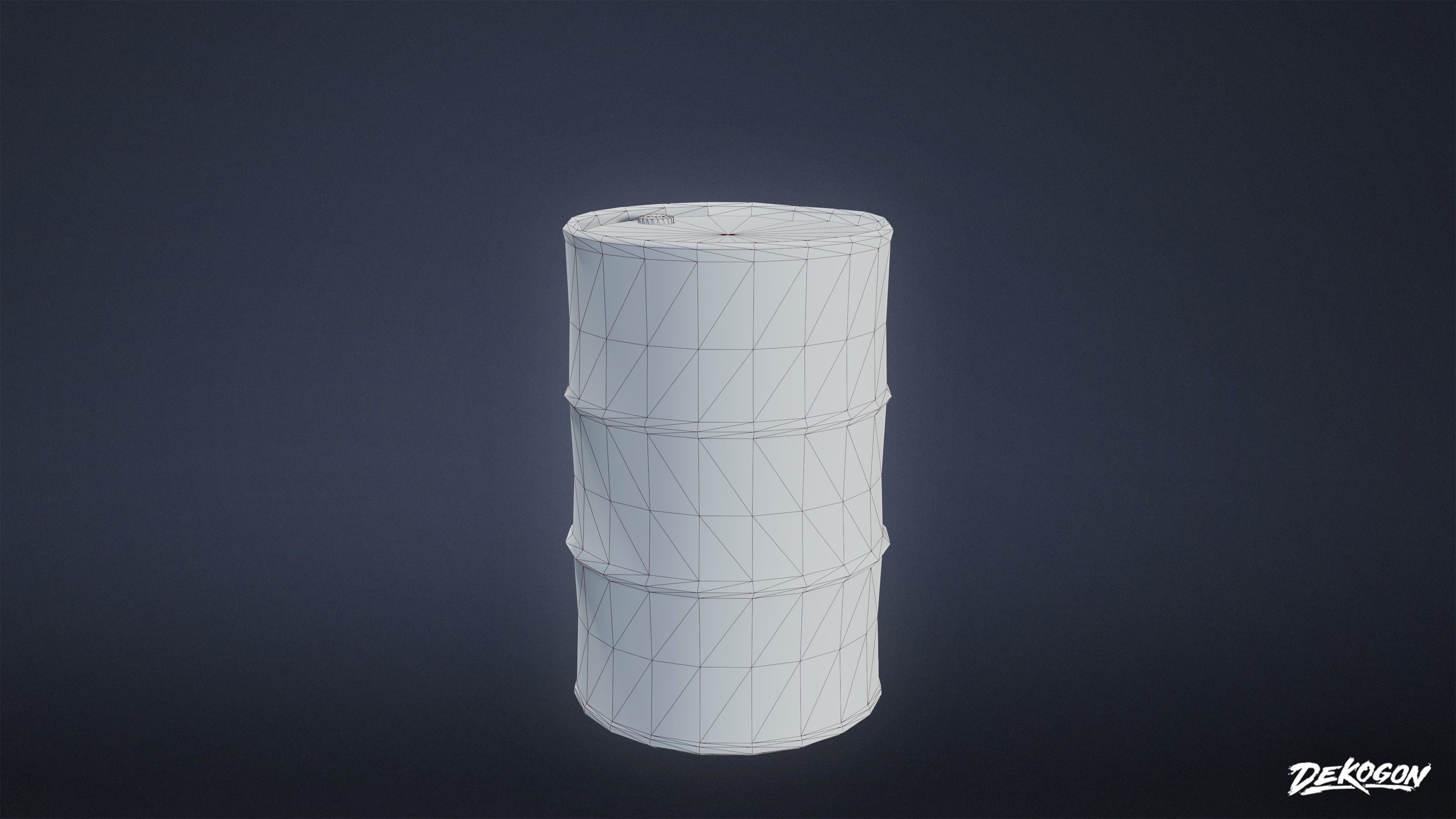 MILITARY - Container Drum 01 - LOW POLY Low-poly 3D model_2
