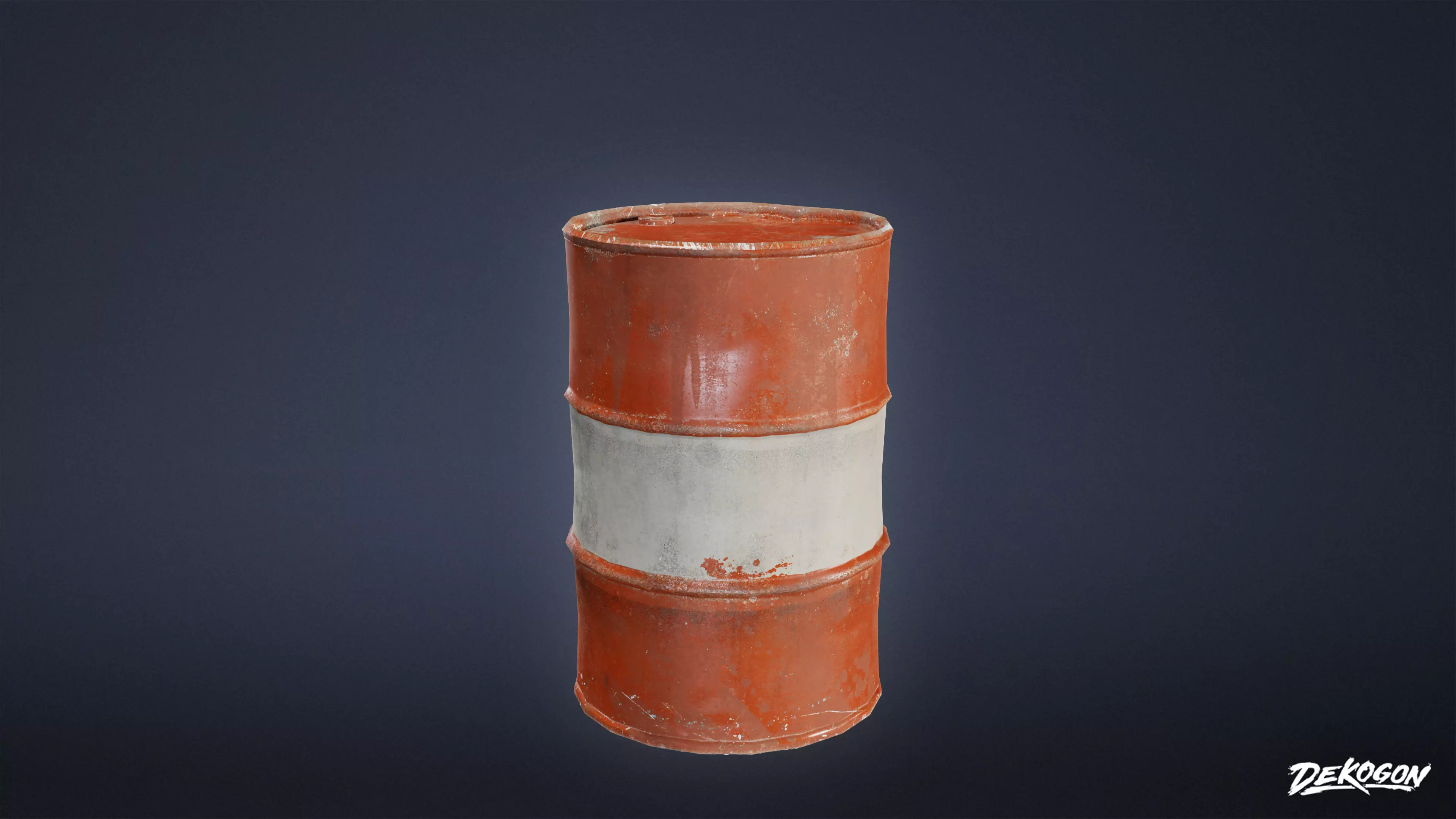MILITARY - Container Drum 01 - LOW POLY Low-poly 3D model_0