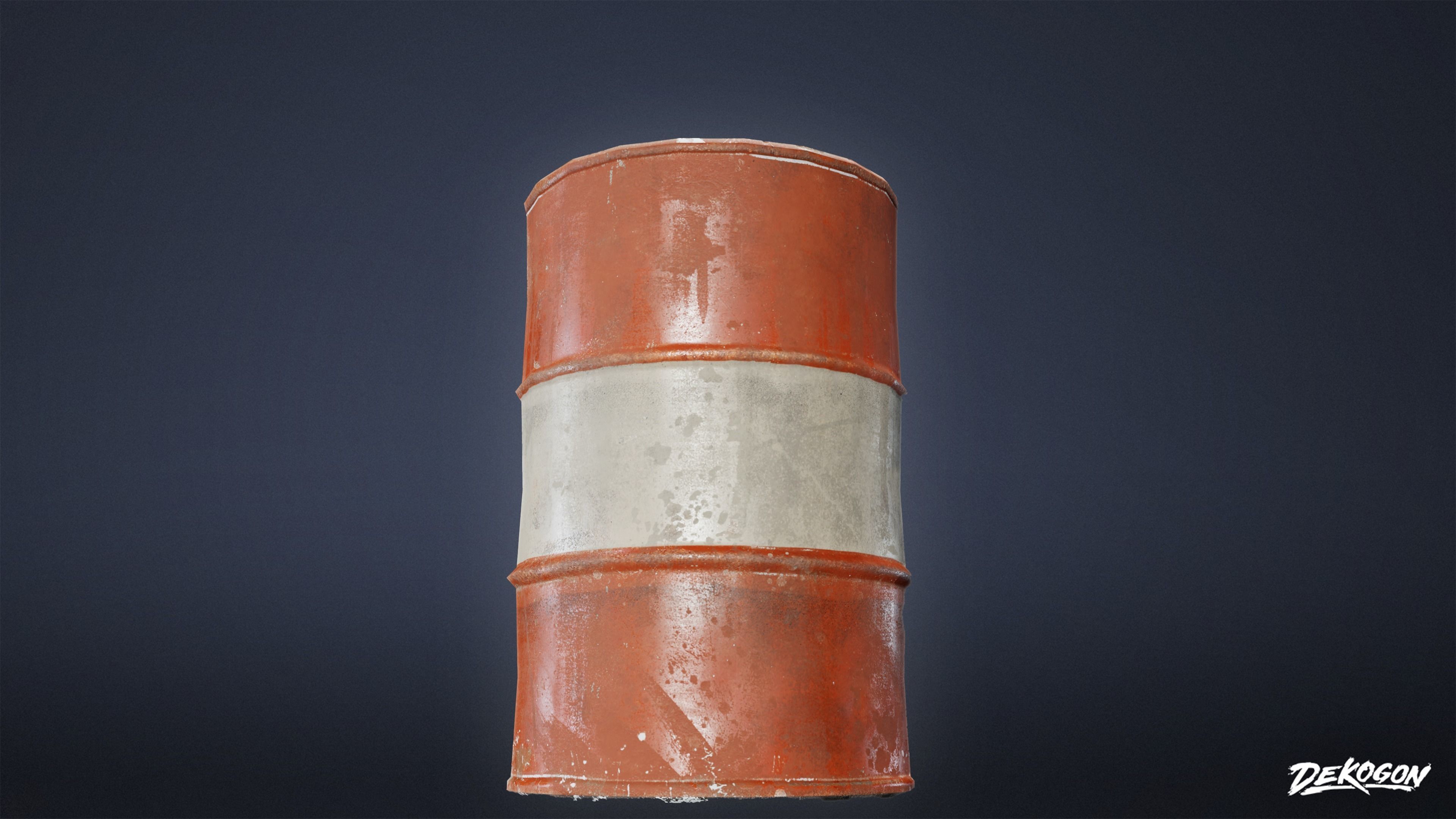 MILITARY - Container Drum 01 - LOW POLY Low-poly 3D model_7