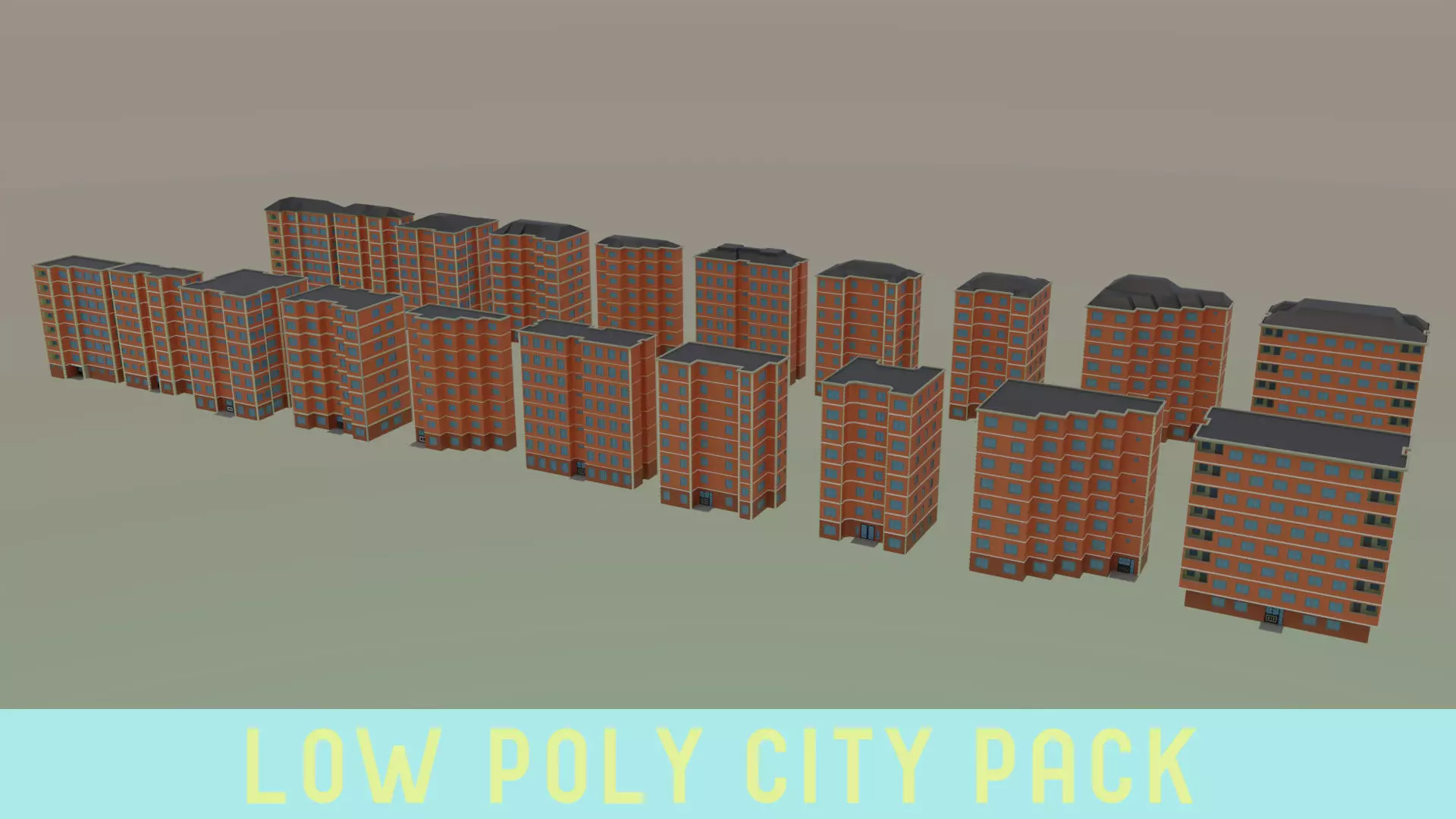 Low Poly City Pack - V1 Low-poly 3D model_0