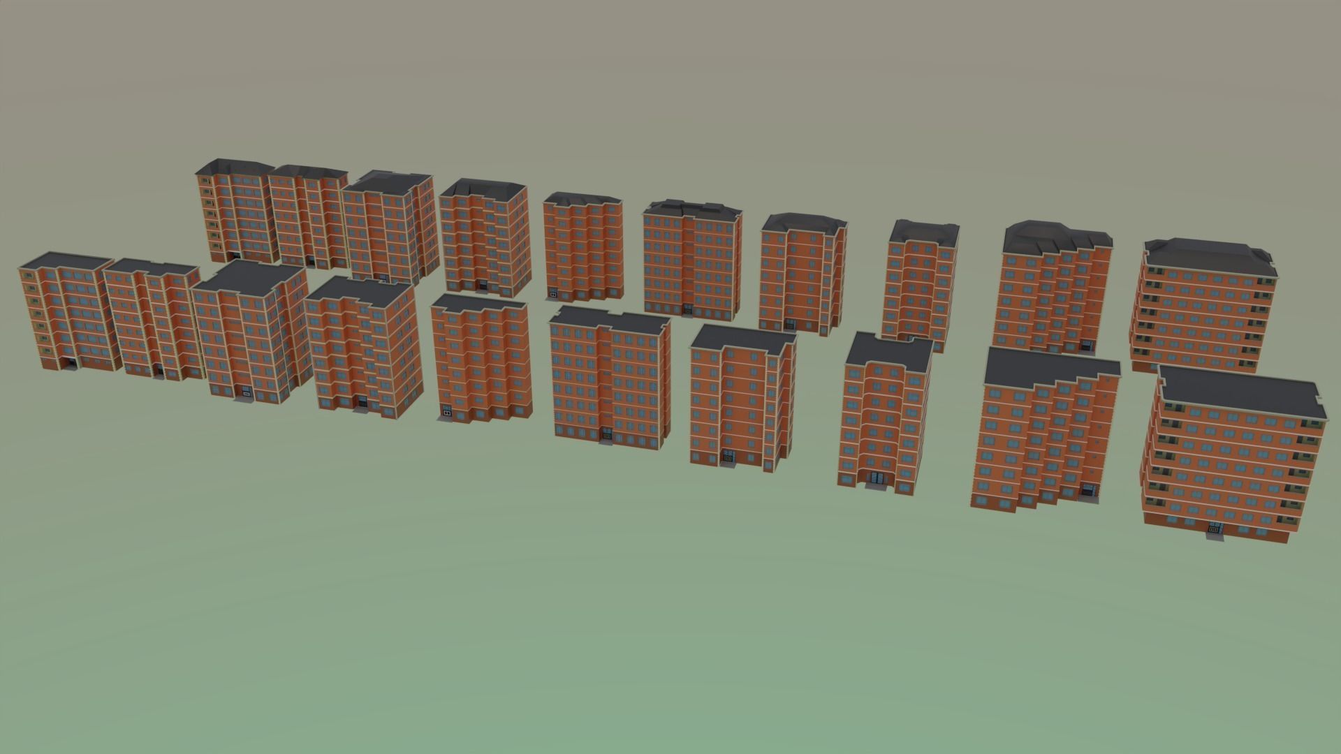 Low Poly City Pack - V1 Low-poly 3D model_2