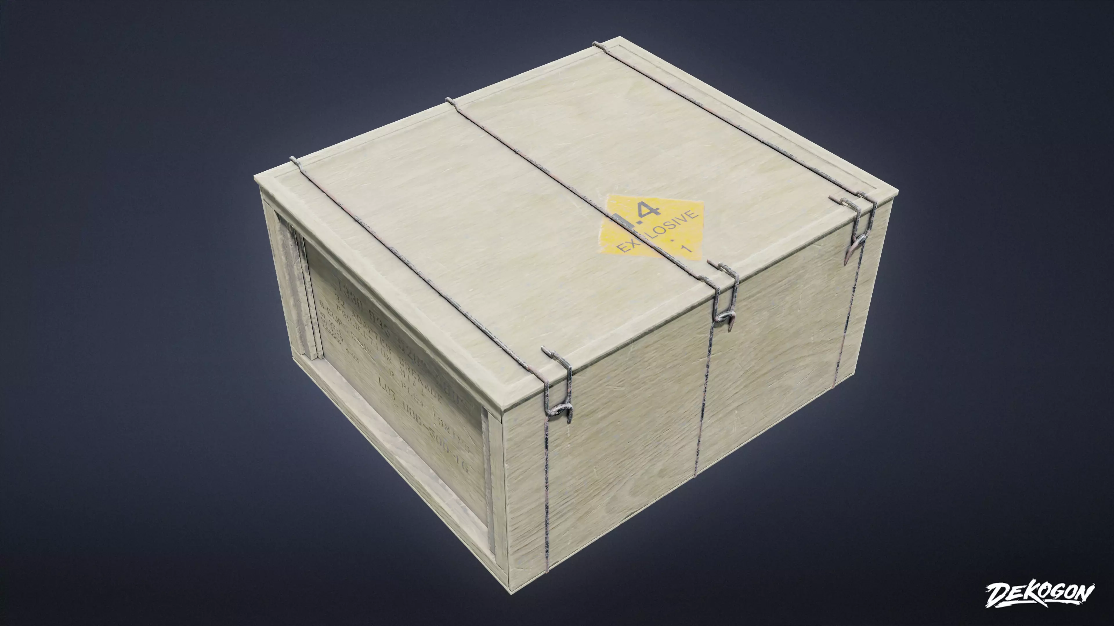 MILITARY - Crate 02 - LOW POLY Low-poly 3D model_0