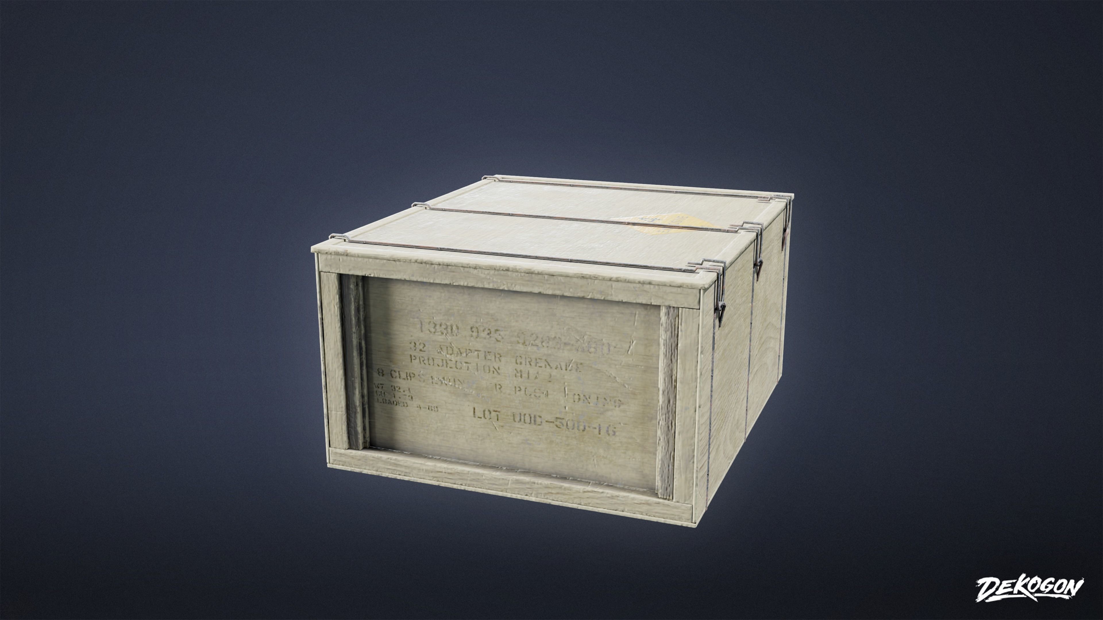 MILITARY - Crate 02 - LOW POLY Low-poly 3D model_4