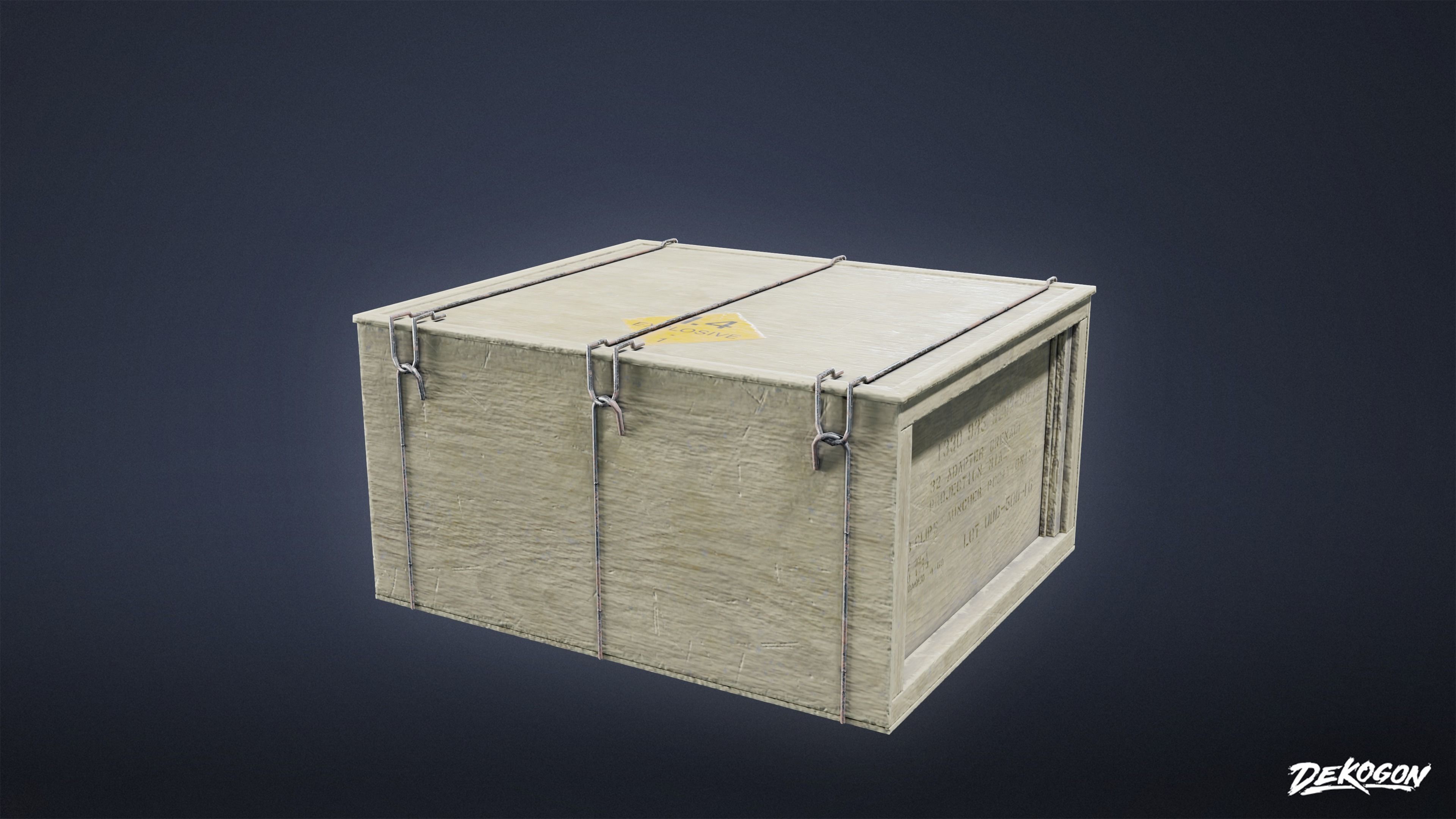 MILITARY - Crate 02 - LOW POLY Low-poly 3D model_1
