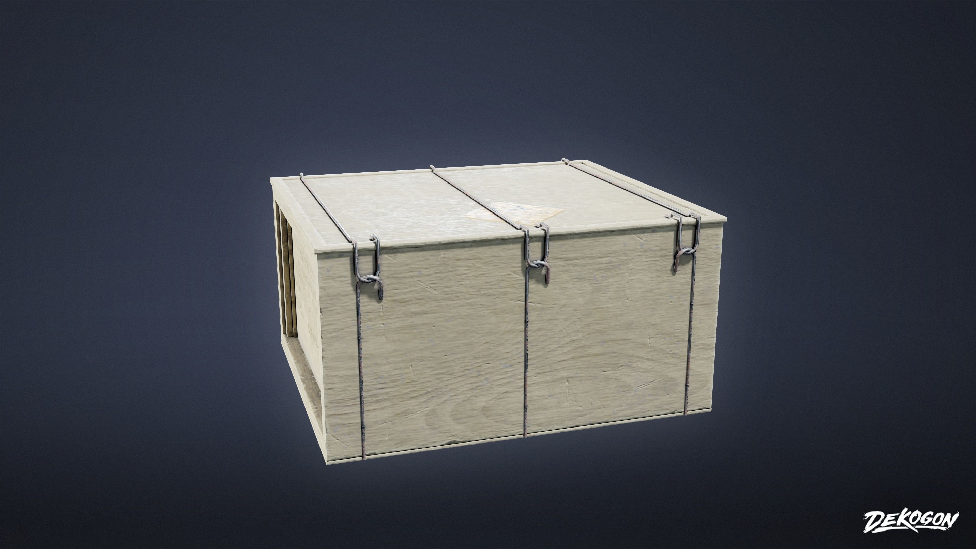 MILITARY - Crate 02 - LOW POLY Low-poly 3D model_3