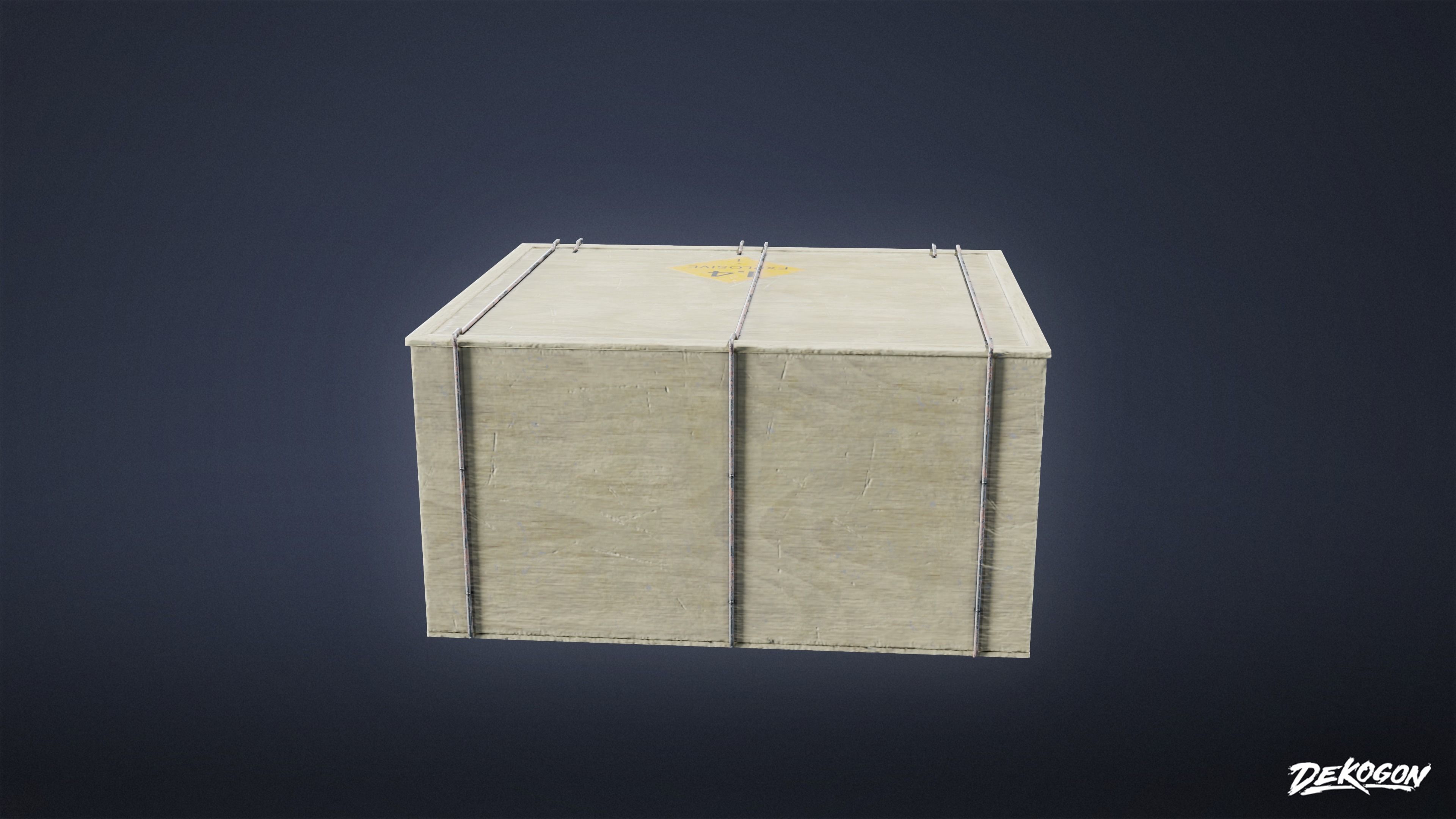 MILITARY - Crate 02 - LOW POLY Low-poly 3D model_5