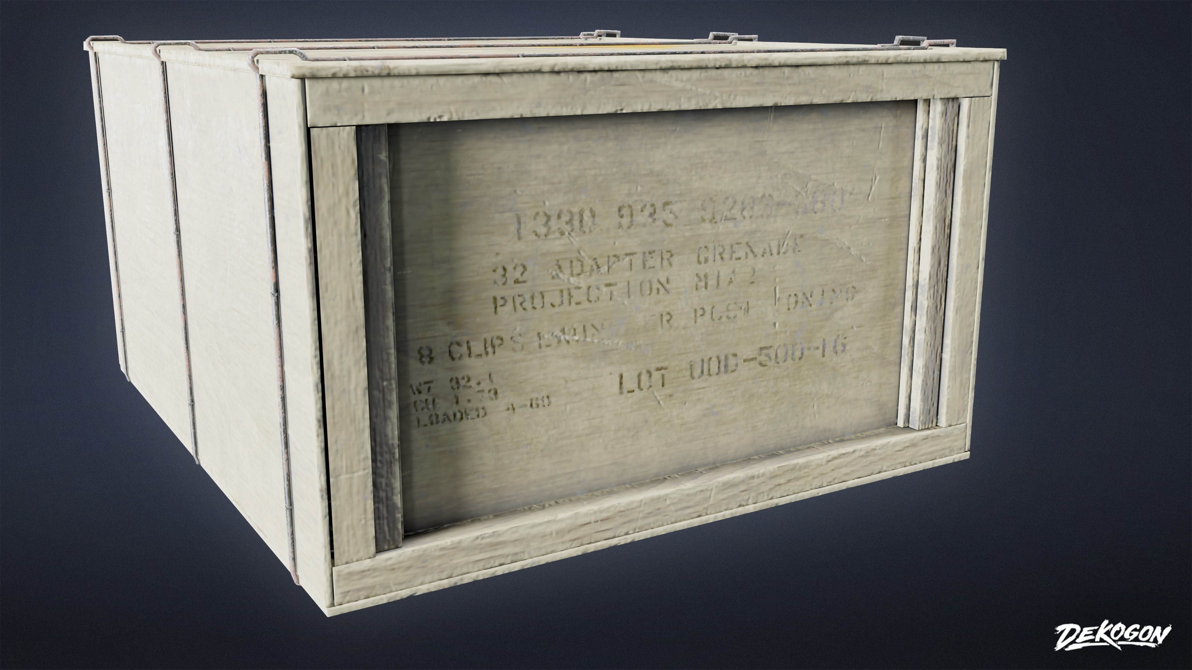 MILITARY - Crate 02 - LOW POLY Low-poly 3D model_6