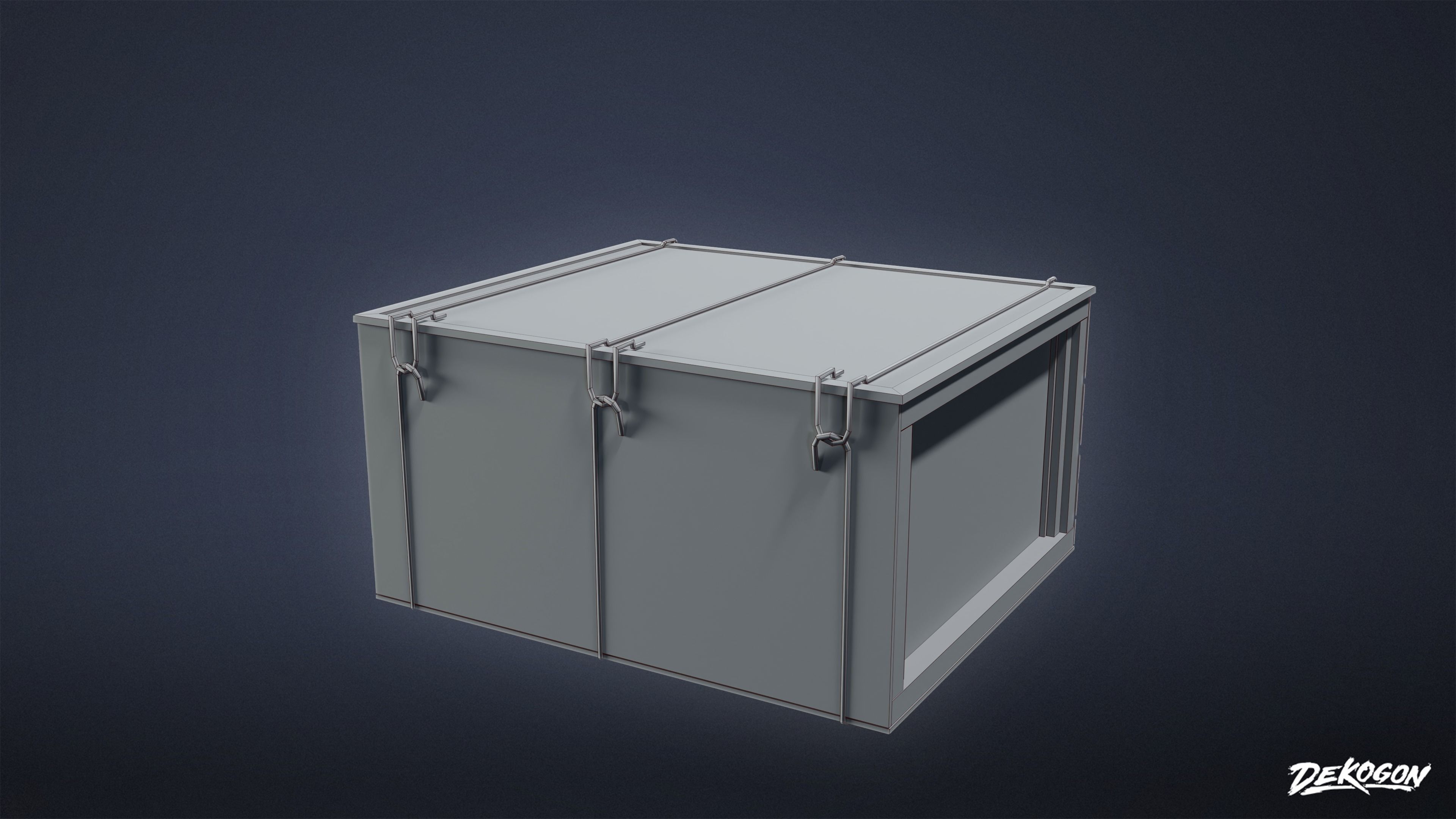 MILITARY - Crate 02 - LOW POLY Low-poly 3D model_2