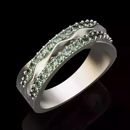 Lux ring silver gold sterling printable jewelry 3D model