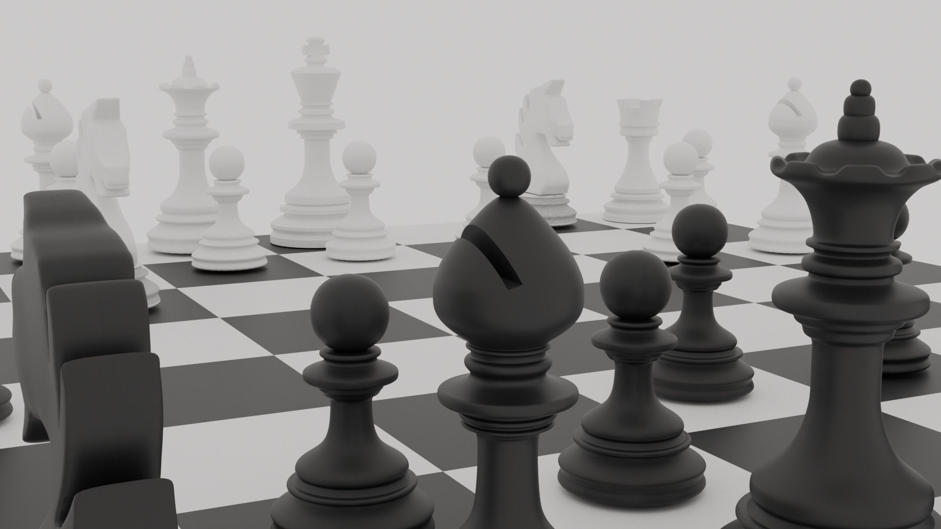 chess 3D print model_2