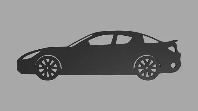 Mazda Rx8 Key Ring 3D print model