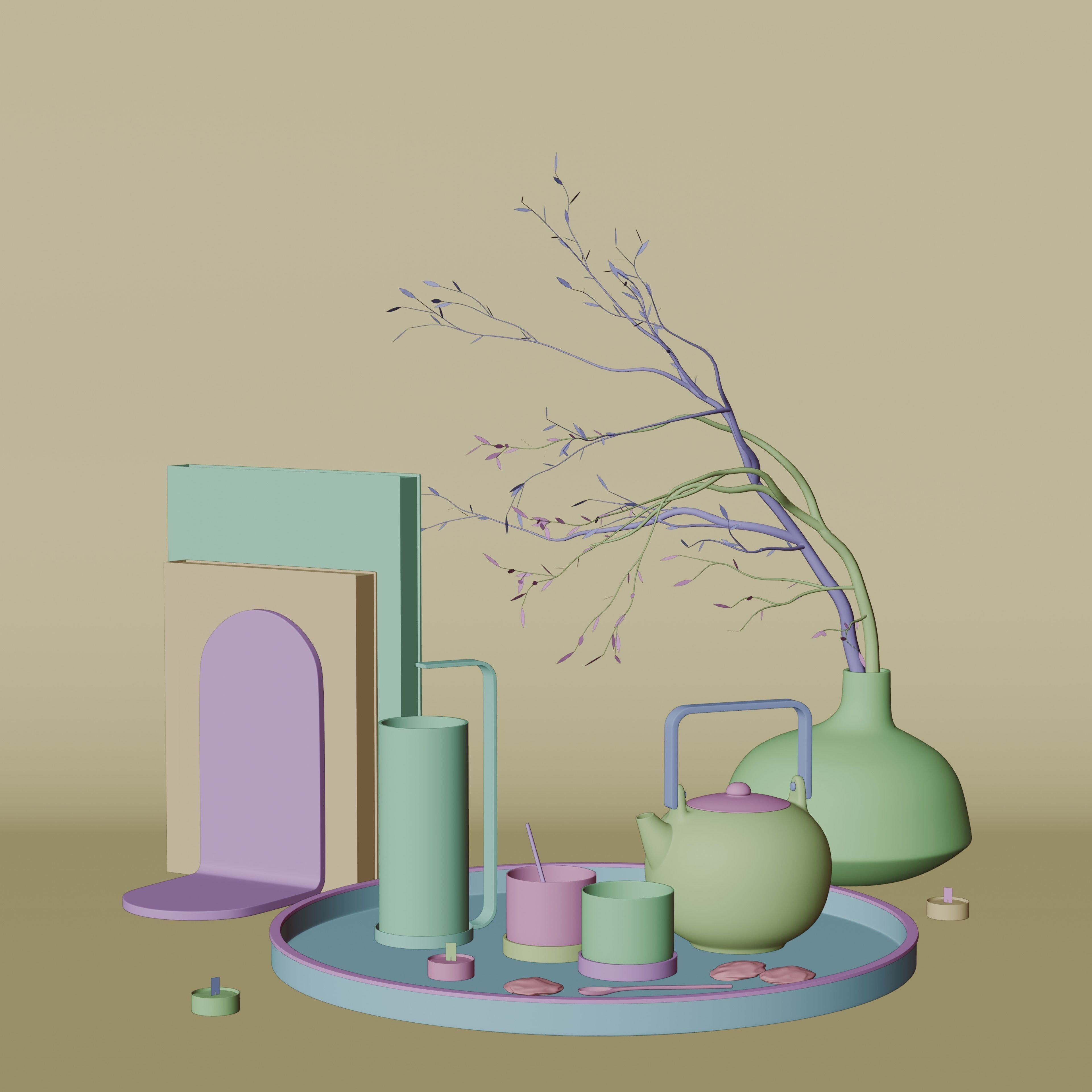 Kitchen Set 3 3D model_2