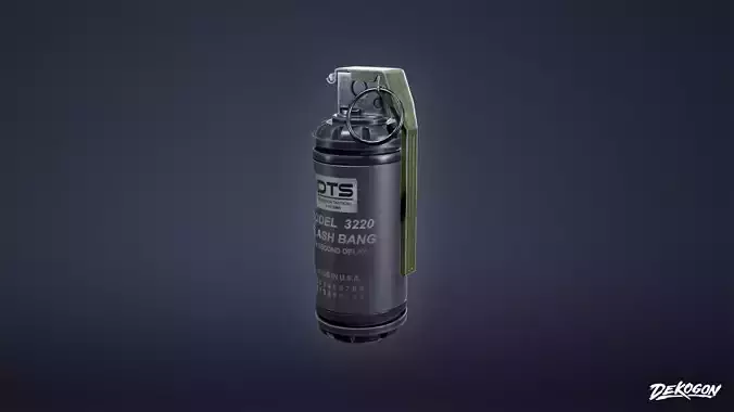 MILITARY - Flashbang 01 - LOW POLY Low-poly 3D model