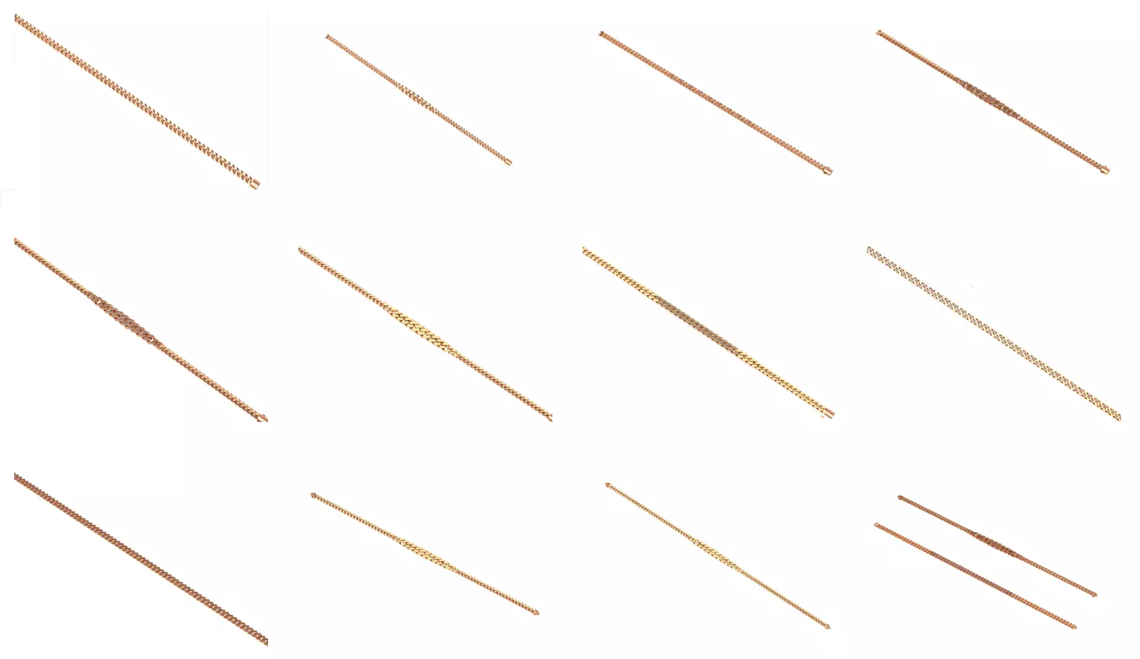 15  Cuban Chain Necklace 3D Model Collection_0