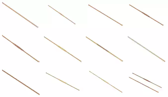 15  Cuban Chain Necklace 3D Model Collection