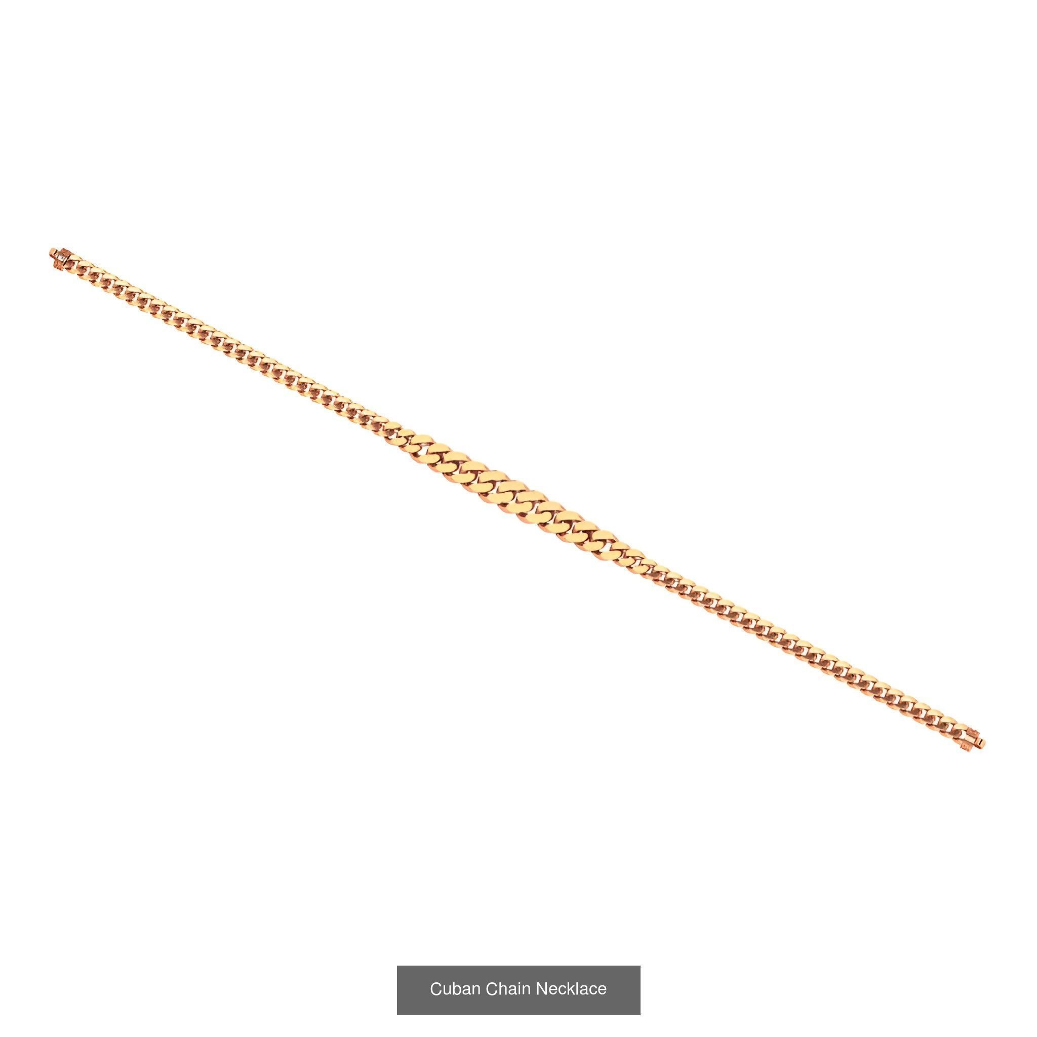 15  Cuban Chain Necklace 3D Model Collection_10