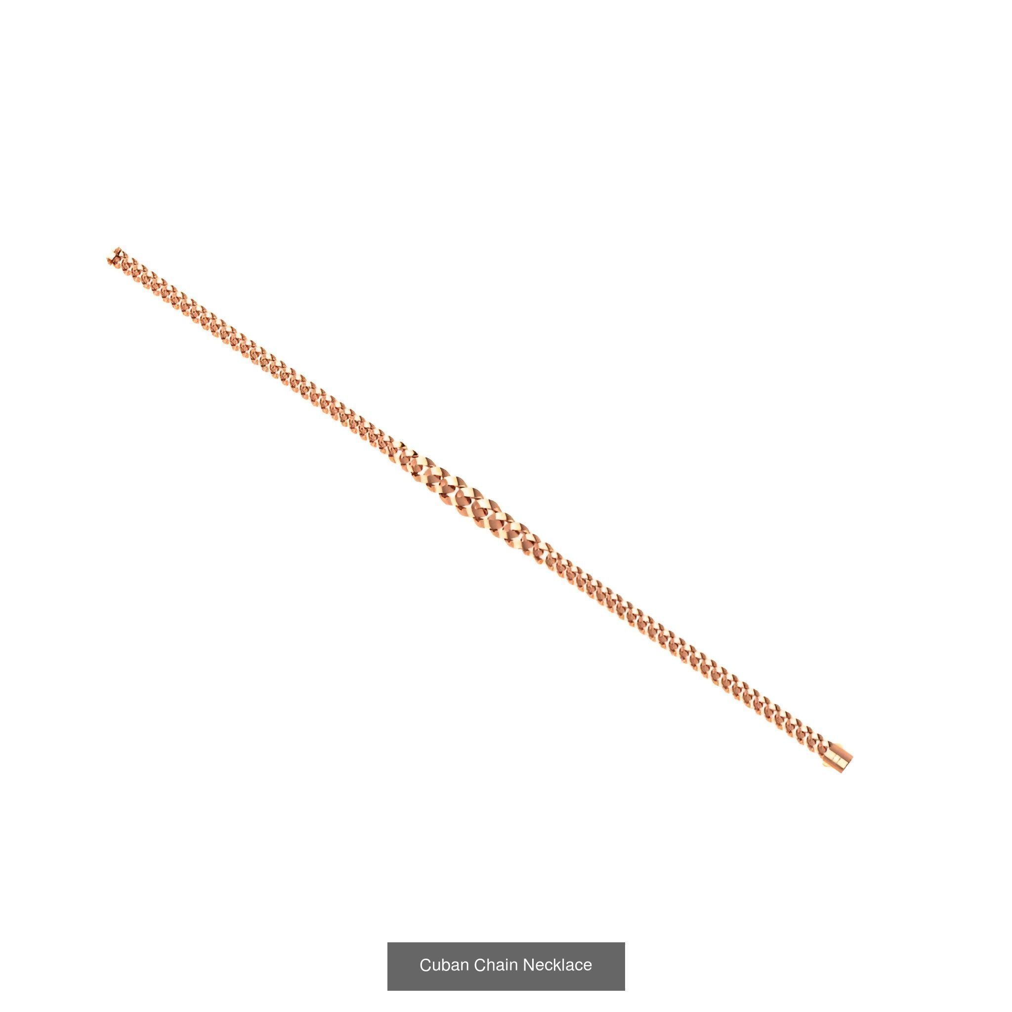 15  Cuban Chain Necklace 3D Model Collection_2