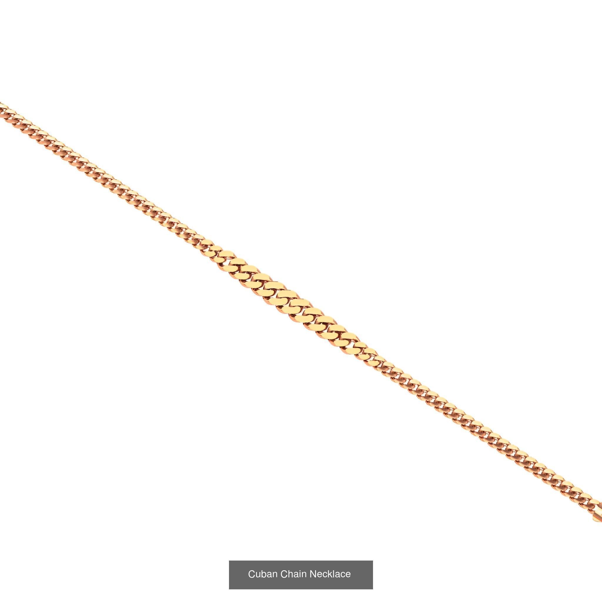 15  Cuban Chain Necklace 3D Model Collection_6
