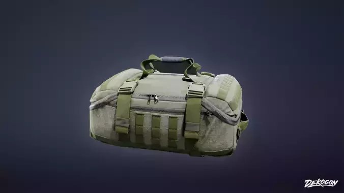 MILITARY - Gear Bag 01 - LOW POLY Low-poly 3D model
