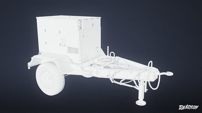 MILITARY - Generator 01 - LOW POLY Low-poly 3D model 2