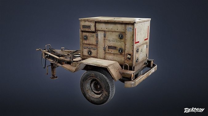 MILITARY - Generator 01 - LOW POLY Low-poly 3D model 5
