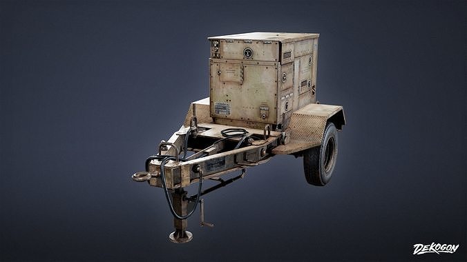 MILITARY - Generator 01 - LOW POLY Low-poly 3D model 6