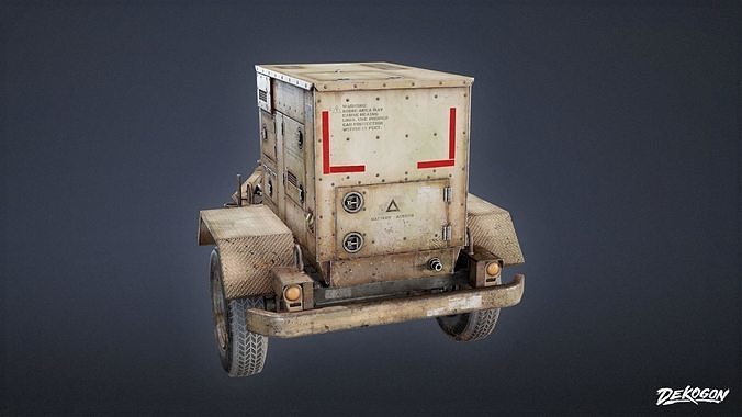 MILITARY - Generator 01 - LOW POLY Low-poly 3D model 4