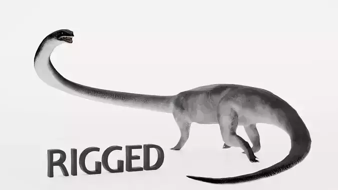 Tanystropheus - Blender Low-poly 3D model