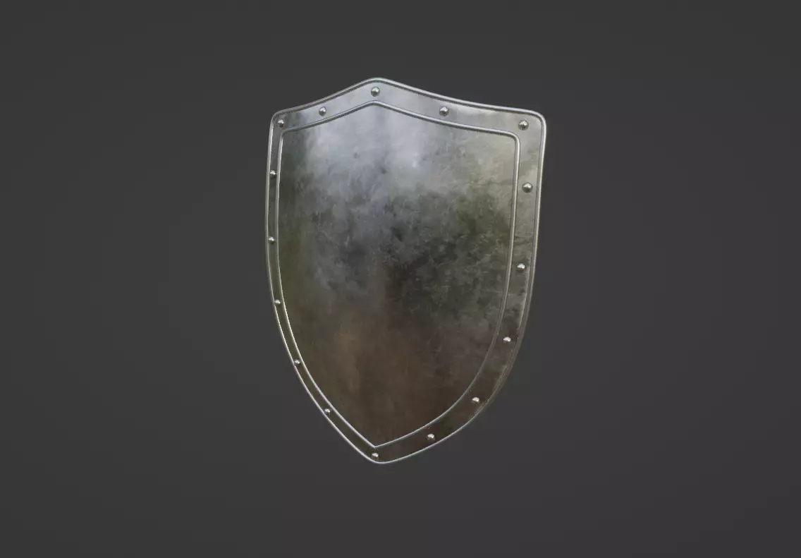 Medieval Sheild Low-poly 3D model_0