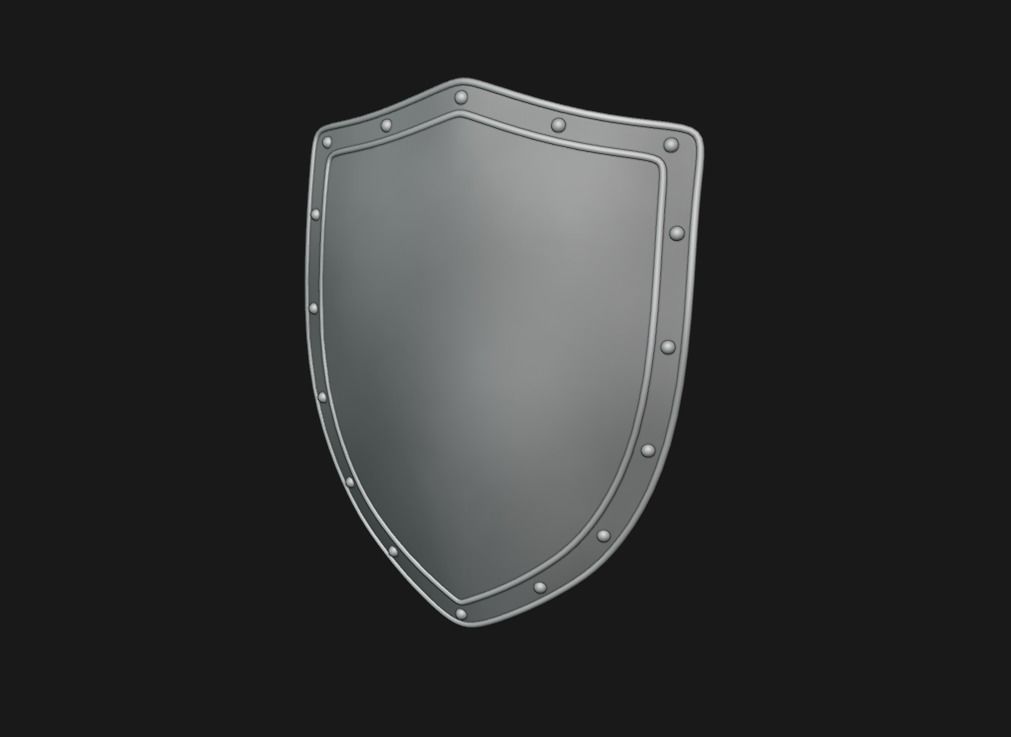 Medieval Sheild Low-poly 3D model_2